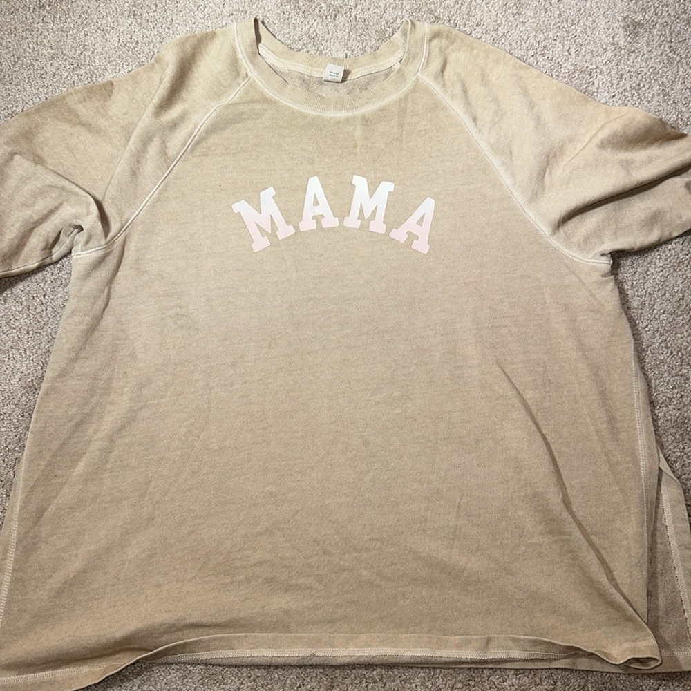 Blue and Tan (Maternity) 'MAMA' Sweatshirts - Picture 7 of 8